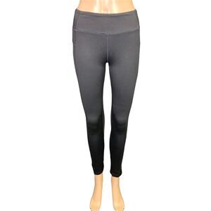 Kyodan Womens Leggings Ankle Length Athletic Workout Skinny Stretch Black Small